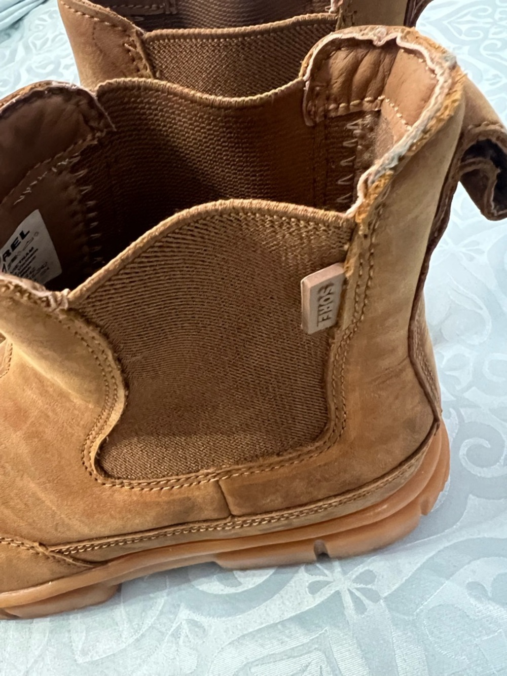 Sorel Brown Tan Chelsea Ankle Boots size 8 caramel color - Picture 8 of 13